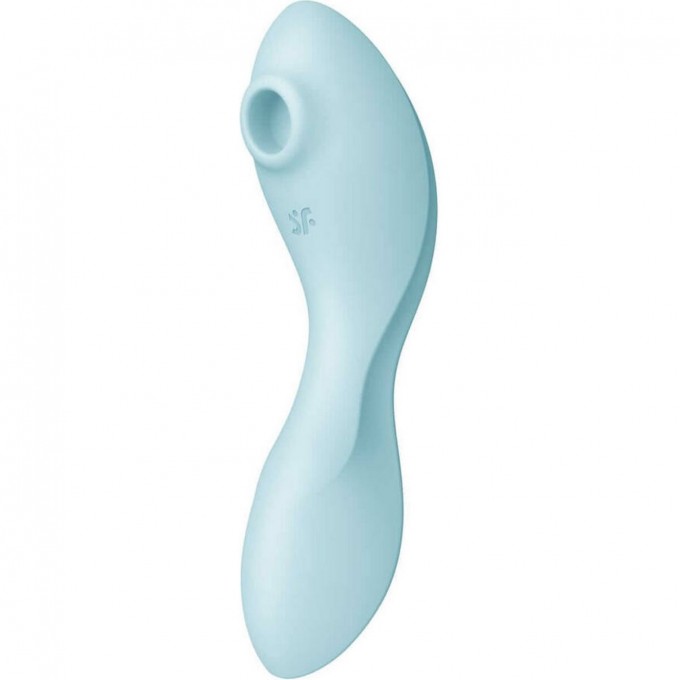 Двухсторонний вакуум-волновой вибростимулятор SATISFYER Curvy Trinity 5 + , голубой J2018-247-2
