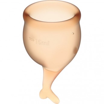 Набор менструальных чаш 2 шт SATISFYER FEEL SECURE MENSTRUAL CUP ORANGE Набор менструальных чаш 2 шт SATISFYER FEEL SECURE MENSTRUAL CUP ORANGE