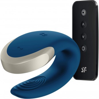 Вибромассажер SATISFYER DOUBLE LOVE для пар с управлением через приложение и пультом ДУ Blue Вибромассажер SATISFYER DOUBLE LOVE для пар с управлением через приложение и пультом ДУ Blue